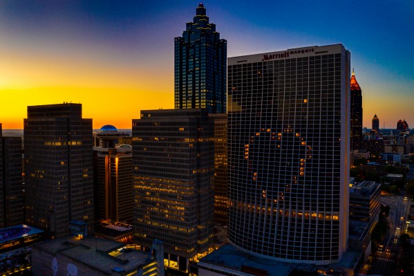 Marriott Marquis Aerial View   Atlanta GA 0650 by Sanjeev Singhal